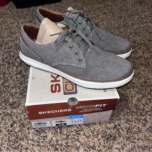 Skechers Mens Moreno Ederson 65981 Tan Canvas Casual Shoes Sneakers Size 14 New